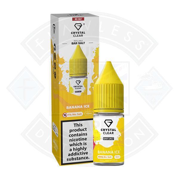Crystal Clear Bar Nic Salts 10ml - Banana Ice