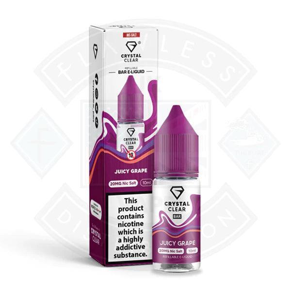 Crystal Clear Bar Nic Salts 10ml - Juicy Grape