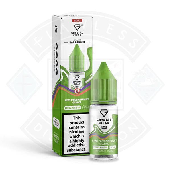 Crystal Clear Bar Nic Salts 10ml - Kiwi Passion Guava