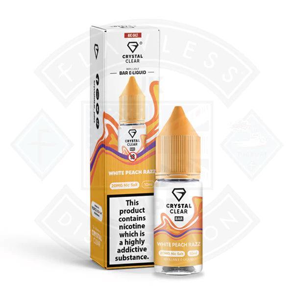 Crystal Clear Bar Nic Salts 10ml - White Peach Razz