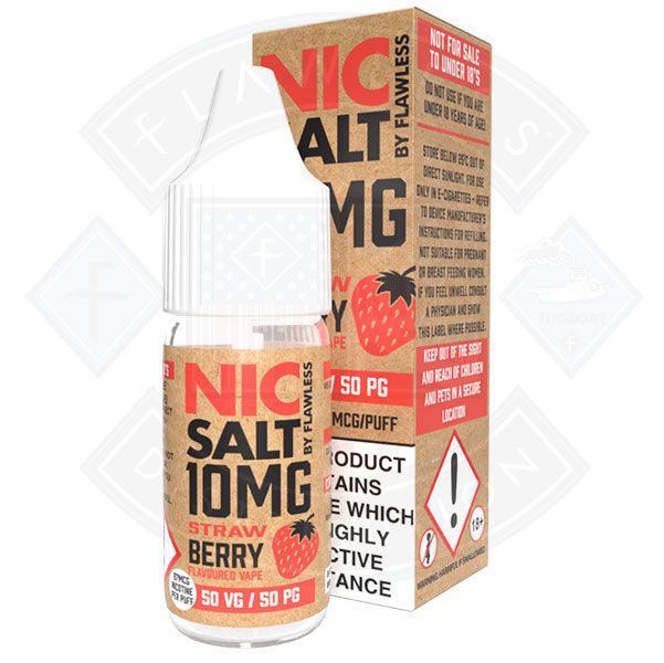 Nic Salt - Strawberry 10mg 10ml By Flawless
