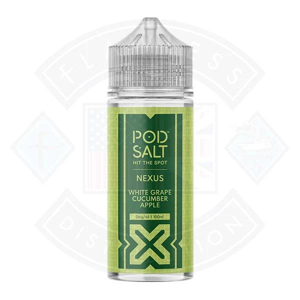 Pod Salt Nexus White Grape Cucumber Apple 0mg 100ml E-liquid
