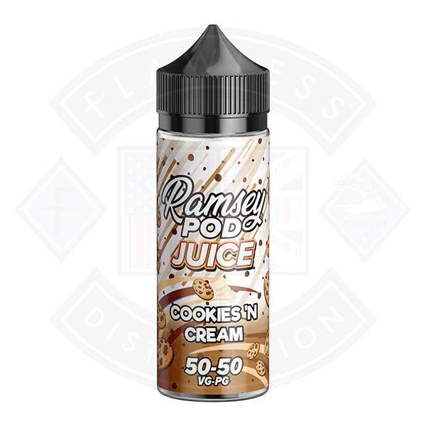 Ramsey Pod Juice Cookies 'N Cream 0mg 100ml Shortfill